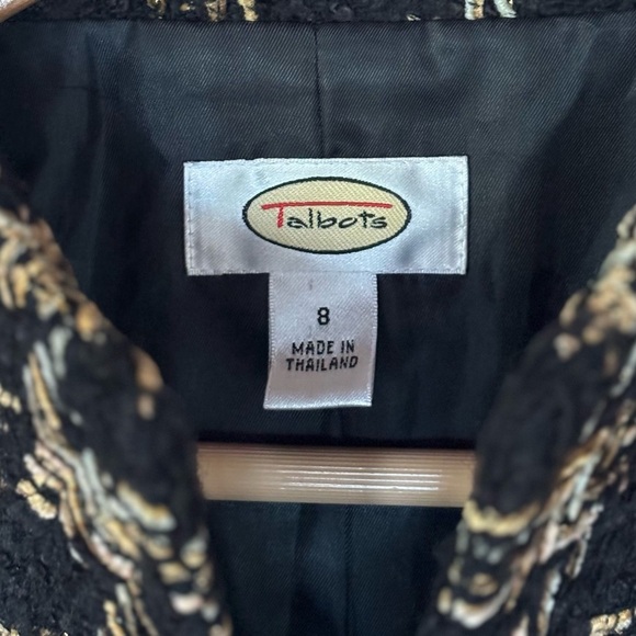 Talbots Vintage Black and Tan Plaid Blazer - Picture 2 of 4